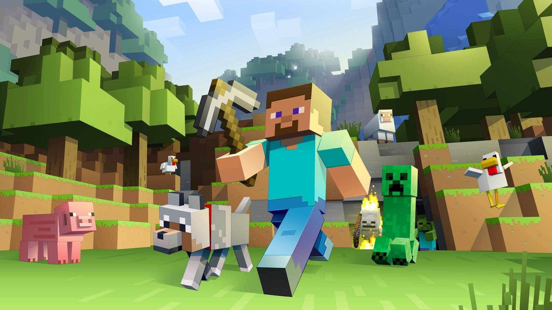 An image of Minecraft that was perviously used for marketing
